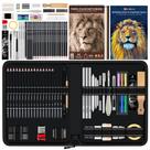 Conjunto de desenho Kird Barken 112 PCS Professional com estojo