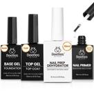 Conjunto de desidratador de unhas e primer Beetles Gel Polish 15mL x4