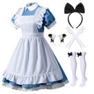 Conjunto de Disfraz de Sirvienta Lolita Francesa Wannsee Azul Talla S