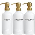 Conjunto de dispensadores de shampoo e condicionador Brighter Barns Gold