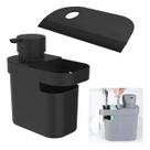 Conjunto de Dispenser De Detergente E Esponja Organizador com Rodinho De Pia