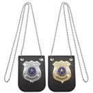 Conjunto de distintivos Police Pretend Play para 2 peças finas com clipe de corrente
