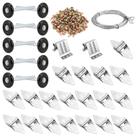 Conjunto de dobradiças para rolos de porta de garagem Lounsweer 117 unidades de nylon