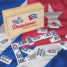 Conjunto de dominós Caikezi com bandeira cubana Double Nine Dominoes