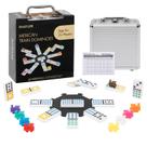 Conjunto de dominós DAILYLIFE Mexican Train Double 12 com estojo 91 azulejos