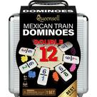 Conjunto de dominós Mexican Train Queensell com números 91 peças