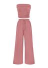 Conjunto de Dos Piezas para Mujer PRETTYGARDEN Top Tubo Acanalado y Pantalones Talla L