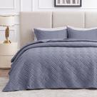 Conjunto de edredão Love's cabin California King Blue 3 peças