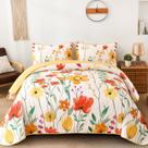 Conjunto de edredões Anibedding Yellow King Size com colcha e fronhas