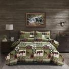 Conjunto de edredões ARL HOME, colcha king size rústica, chalé Conjunto de edredões ARL HOME, colcha king size rústica, chalé