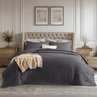 Conjunto de edredões Bedsure California King a carvão 282x269 cm