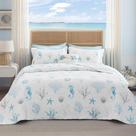 Conjunto de edredões Bedsure Coastal King Reversible Summer, 3 peças