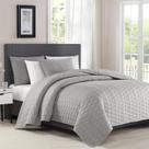 Conjunto de edredões BOURINA Colcha Acolchoada Microfibra Queen Grey