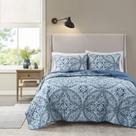 Conjunto de edredões Comfort Spaces Gloria Reversible Full/Queen Aqua Conjunto de edredões Comfort Spaces Gloria Reversible Full/Queen Aqua