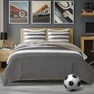 Conjunto de edredões Comfort Spaces Verone Queen Size cinza 3 peças