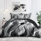 Conjunto de edredões de cama Weesire Classic Line King Size Grey Stripe