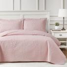 Conjunto de edredões de damasco rosa Hansleep King Size de 3 peças