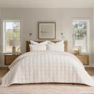 Conjunto de edredões EVERGRACE Luxurious Velvet Queen Size Cream White