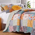 Conjunto de edredões Greenland Home Carlie Modern Floral Reversível