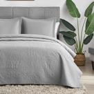 Conjunto de edredões Hansleep Grey Damask Ultrasonic Queen Size
