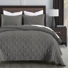 Conjunto de edredões HORIMOTE HOME Twin Size Grey com 1 edredão e 1 capa