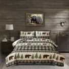 Conjunto de edredões Jessy Home Rustic Lodge King Size com 2 fronhas Conjunto de edredões Jessy Home Rustic Lodge King Size com 2 fronhas