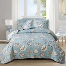 Conjunto de edredões Junsey Beach Full/Queen Size Ocean Theme Blue