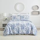 Conjunto de edredões Laura Ashley Bedford Delft Blue Queen Cotton