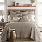 Conjunto de edredões Levtex Home Mills Waffle Full/Queen Taupe Cotton Conjunto de edredões Levtex Home Mills Waffle Full/Queen Taupe Cotton