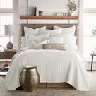 Conjunto de edredões Levtex Home Mills Waffle King/Cal King Cream Cotton