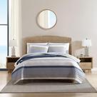 Conjunto de edredões Nautica Galewood Blue 100% algodão Twin com Sham Conjunto de edredões Nautica Galewood Blue 100% algodão Twin com Sham