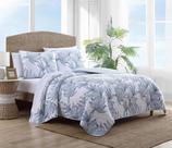 Conjunto de edredões Queen Tommy Bahama de algodão macio reversível 229x229cm Conjunto de edredões Queen Tommy Bahama de algodão macio reversível 229x229cm