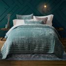 Conjunto de edredões RECYCO Luxury Velvet King Size Aqua Green Conjunto de edredões RECYCO Luxury Velvet King Size Aqua Green