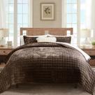 Conjunto de edredões RECYCO Luxury Velvet King Size Bedding Walnut Brown Conjunto de edredões RECYCO Luxury Velvet King Size Bedding Walnut Brown