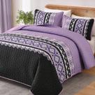 Conjunto de edredões WONGS BEDDING Purple King Size com 2 fronhas