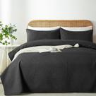 Conjunto de edredões WURUIBO Full/Queen Black Microfiber 3 peças