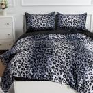 Conjunto de edredom A Night Night Leopard Print Satin Silky Full/Queen Conjunto de edredom A Night Night Leopard Print Satin Silky Full/Queen