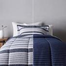 Conjunto de edredom Amazon Basics Twin/Twin XL reversível azul