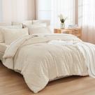 Conjunto de edredom Andency Bed in a Bag King Beige, 7 peças