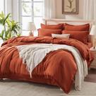 Conjunto de edredom Andency King Size Burnt Orange - 7 peças Conjunto de edredom Andency King Size Burnt Orange - 7 peças