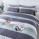 Conjunto de edredom Andency Stripe King Size, 3 peças, verde menta