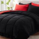 Conjunto de edredom Anluoer Full Size, 7 peças, cama preta em uma bolsa