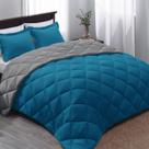 Conjunto de edredom Basic Beyond Algiers Blue/Charcoal Grey Queen