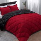 Conjunto de edredom Basic Beyond Queen Vermelho/Preto Reversível