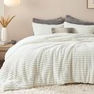 Conjunto de Edredom Bedsure Fluffy Queen com 2 Fronhas - Creme