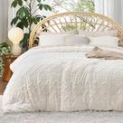Conjunto de edredom Bedsure Full Ivory com 2 fronhas, 3 peças