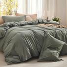 Conjunto de edredom Bedsure Greyish Olive Green Queen Size