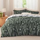 Conjunto de edredom Bedsure King Dark Olive Green com 2 fronhas