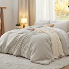 Conjunto de Edredom Bedsure King Size Bege - 3 Peças Conjunto de Edredom Bedsure King Size Bege - 3 Peças