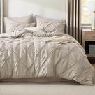 Conjunto de Edredom Bedsure King Size Bege - 7 Peças